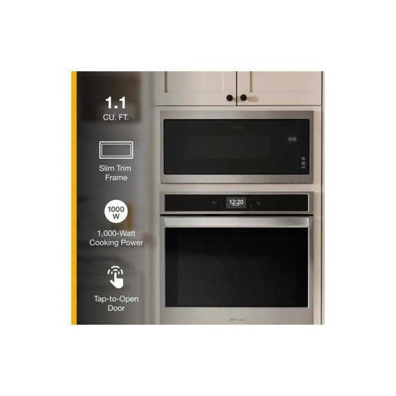 Whirlpool® 1.1 cu. ft. Built-In Microwave with Slim Trim Kit - 14" Height YWMT50011KS
