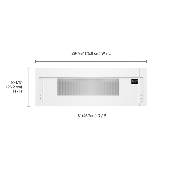 Whirlpool® 1.1 cu. ft. Low Profile Microwave Hood Combination YWML55011HW