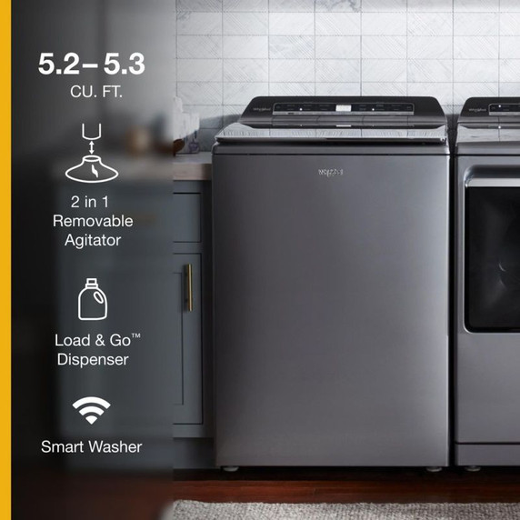 Whirlpool® 6.0 - 6.1 cu. ft. I.E.C. Top Load Washer with 2 in 1 Removable Agitator WTW8127LC
