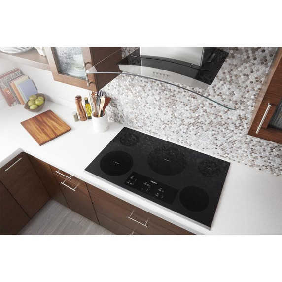 Whirlpool® 36-inch Electric Ceramic Glass Cooktop with Triple Radiant Element WCE97US6KS