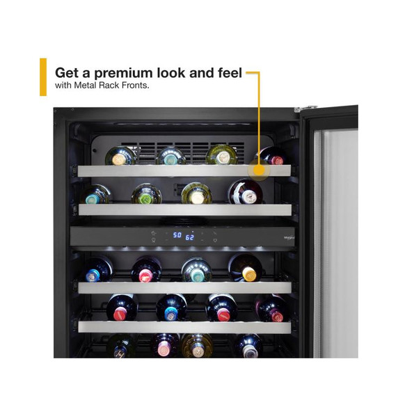 Whirlpool® 24” Wide Undercounter Wine Center-46 Bottles WUW55X24HS Whirlpool® 24” Wide Undercounter Wine Center-46 Bottles WUW55X24HS