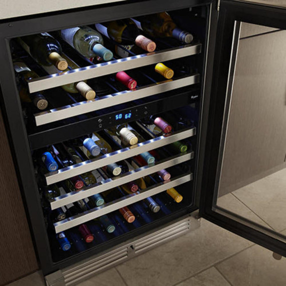 Whirlpool® 24” Wide Undercounter Wine Center-46 Bottles WUW55X24HS
