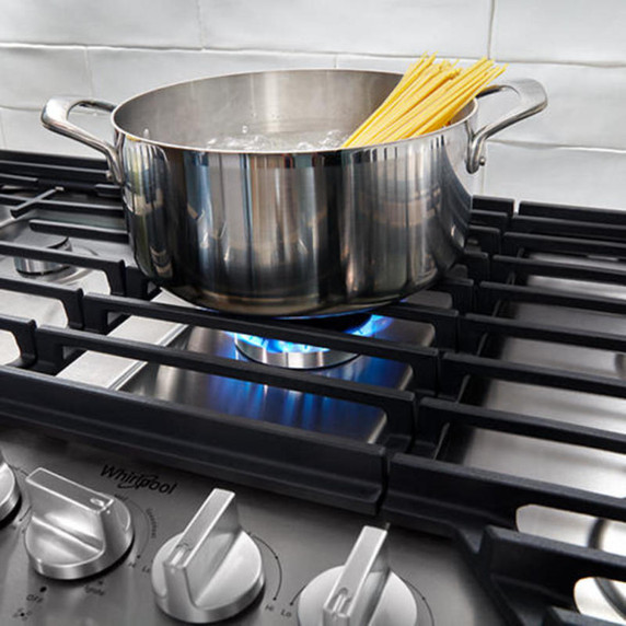 Whirlpool® 36-inch Gas Cooktop with Fifth Burner WCGK7036PS