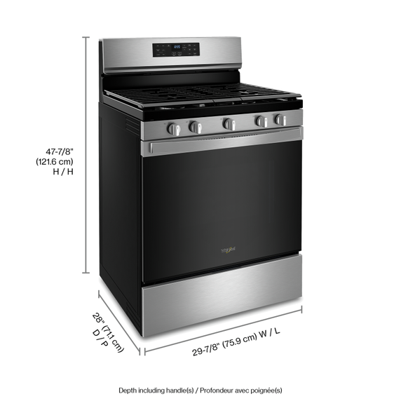 5.0 Cu. Ft. Whirlpool® Gas 5-in-1 Air Fry Oven WFG550S0LZ