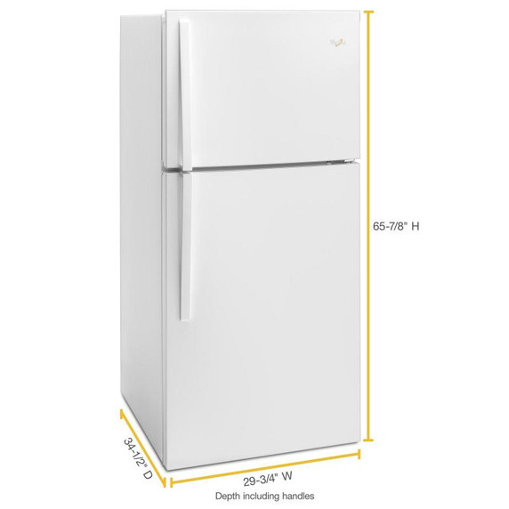 Whirlpool® 30-inch Wide Top-Freezer Refrigerator - EZ Connect Icemaker Kit Compatible- 19.2 cu. ft. WRT519SZDW
