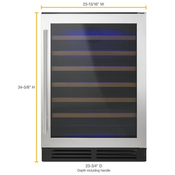 Whirlpool® 24" Undercounter Wine Center with Custom Temperature Control WUW35X24DS