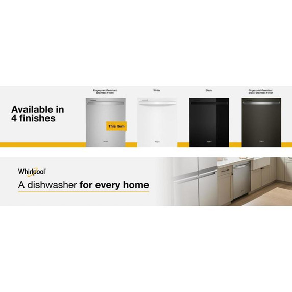 Whirlpool® 24” Stainless Steel Dishwasher with AI Intelligent Wash System - 47 dBA WDT750SAKZ