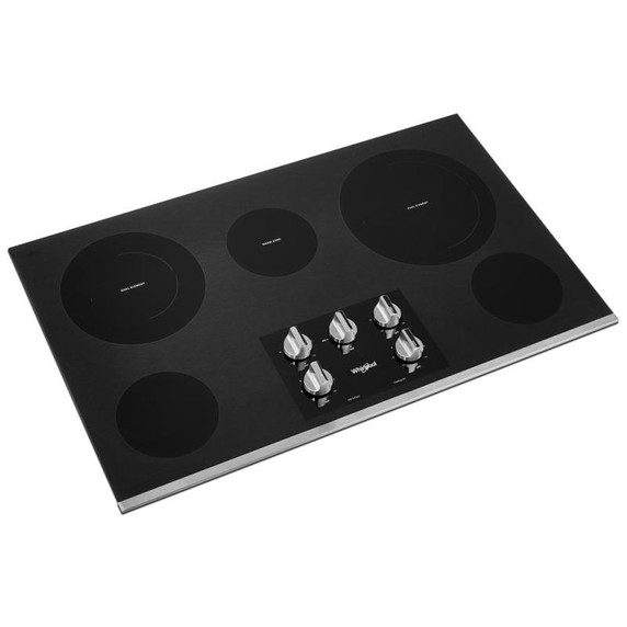 Whirlpool® 36-inch Electric Ceramic Glass Cooktop with Two Dual Radiant Elements WCE77US6HS