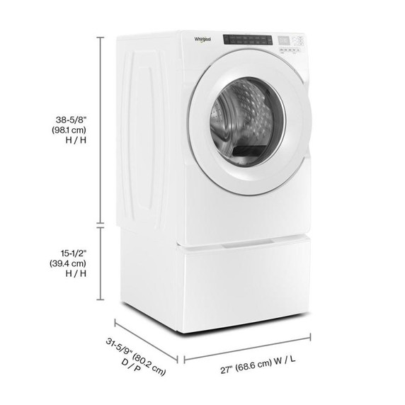 Whirlpool® 5.0 cu.ft I.E.C. Closet-Depth Front Load Washer with Intuitive Controls WFW560CHW