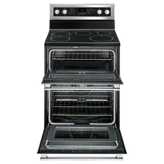 Maytag® 30-Inch Wide Double Oven Electric Range With True Convection - 6.7 Cu. Ft. YMET8800FZ