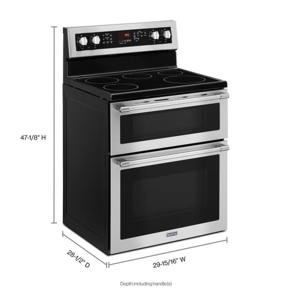 Maytag® 30-Inch Wide Double Oven Electric Range With True Convection - 6.7 Cu. Ft. YMET8800FZ