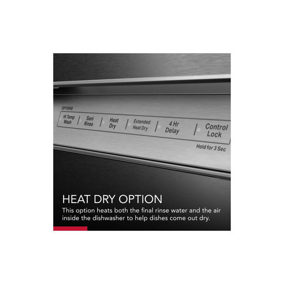 Kitchenaid® 39 dBA Dishwasher in PrintShield™ Finish with Third Level Utensil Rack KDFE204KPS