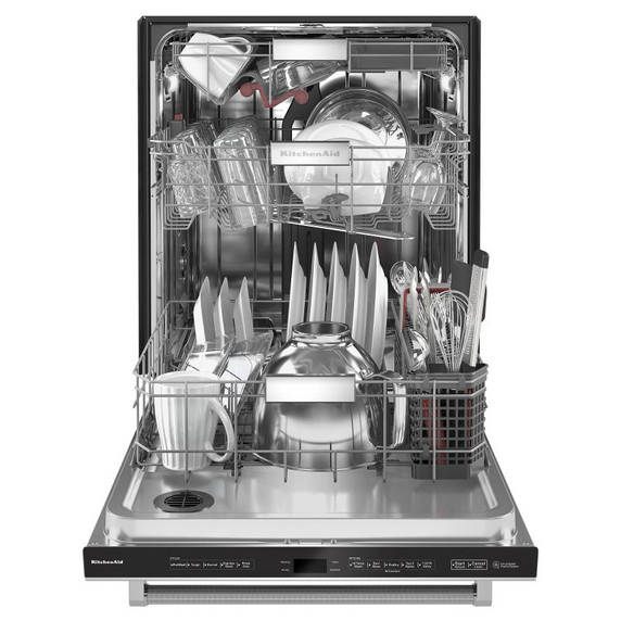 Kitchenaid® 44 dBA Dishwasher with 360° Max Jets™ Third Rack and LED Interior Lighting KDTM704KPS