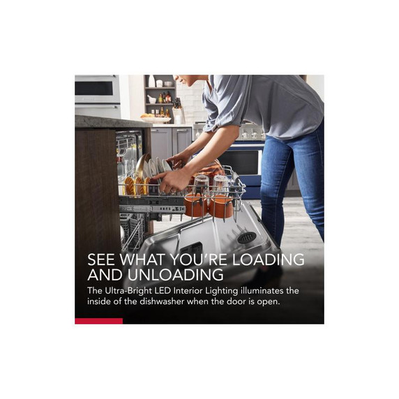 Kitchenaid® 44 dBA Dishwasher with 360° Max Jets™ Third Rack and LED Interior Lighting KDTM704KPS Kitchenaid® 44 dBA Dishwasher with 360° Max Jets™ Third Rack and LED Interior Lighting KDTM704KPS