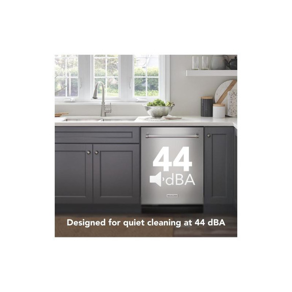 Kitchenaid® 44 dBA Dishwasher with 360° Max Jets™ Third Rack and LED Interior Lighting KDTM804KPS