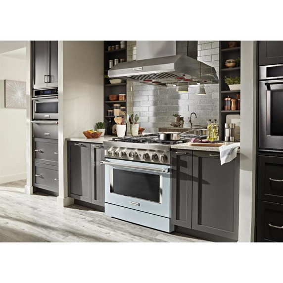 Kitchenaid® 36" 585 or 1170 CFM Motor Class Commercial-Style Wall-Mount Canopy Range Hood KVWC956KSS