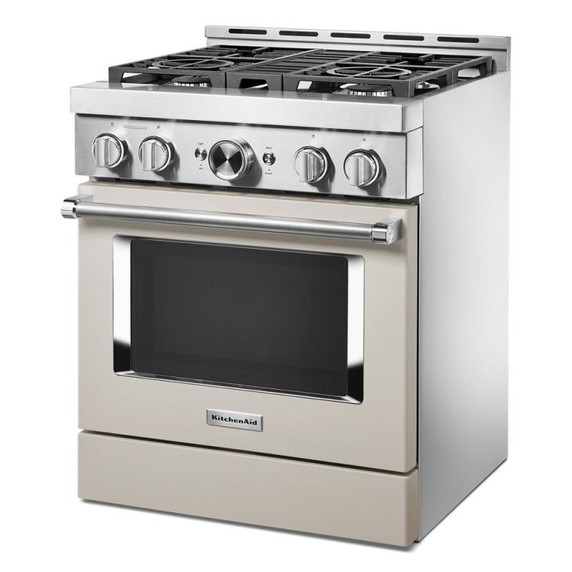 KitchenAid® 30'' Smart Commercial-Style Gas Range with 4 Burners KFGC500JMH
