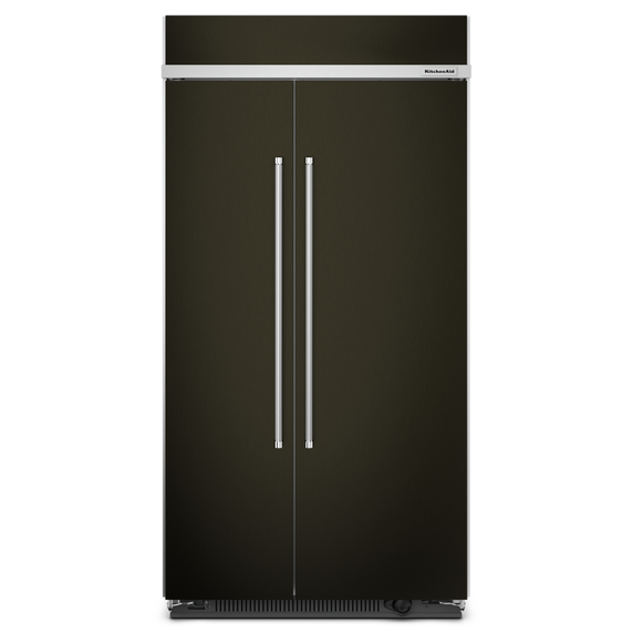 Kitchenaid® 25.5 Cu Ft. 42 Built-In Side-by-Side Refrigerator with PrintShield™ Finish KBSN702MBS