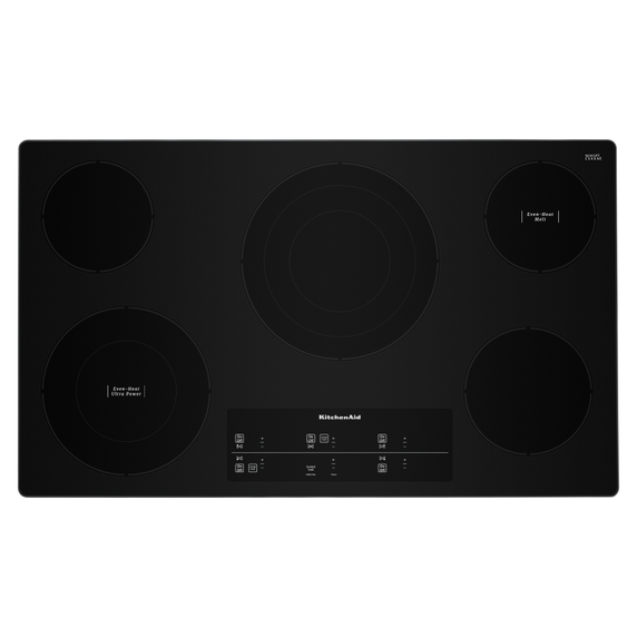 Kitchenaid® 36 Electric Cooktop with 5 Elements and Touch-Activated Controls KCES956KBL