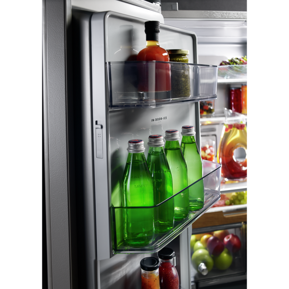 Kitchenaid® 23.8 cu. ft. 36 Counter-Depth French Door Platinum Interior Refrigerator with PrintShield™ Finish KRFC704FPS