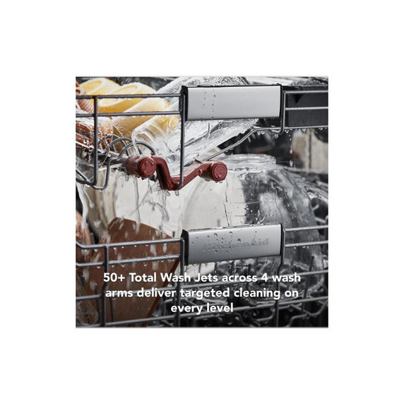 Kitchenaid® 44 dBA Dishwasher in PrintShield™ Finish with 360° Max Jets™ Third Rack KDTM604KBS Kitchenaid® 44 dBA Dishwasher in PrintShield™ Finish with 360° Max Jets™ Third Rack KDTM604KBS