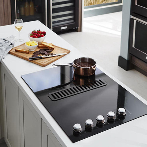 Kitchenaid® 30" Electric Downdraft Cooktop with 4 Elements KCED600GBL