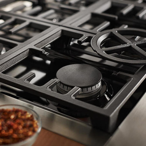 KitchenAid® 48'' 6-Burner Commercial-Style Gas Rangetop with Griddle KCGC558JSS