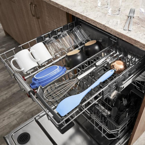 Kitchenaid® 44 dBA Dishwasher with 360° Max Jets™ Third Rack and LED Interior Lighting KDPM704KPS
