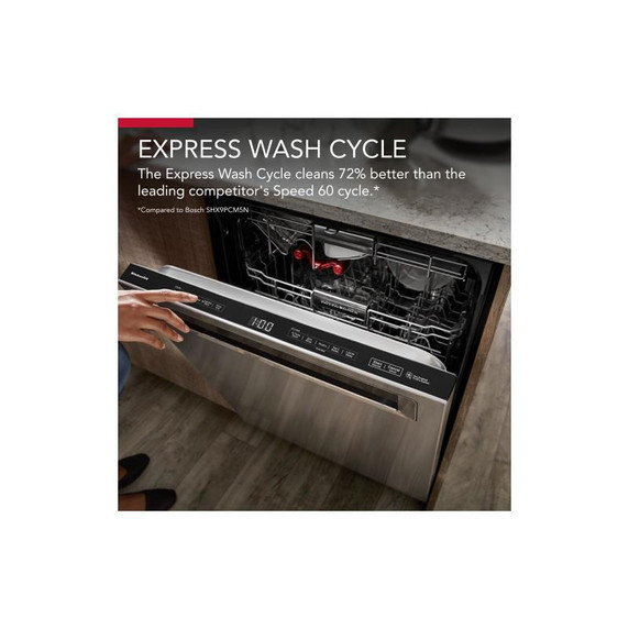 Kitchenaid® 44 dBA Dishwasher in PrintShield™ Finish with 360° Max Jets™ Third Rack KDPM604KPS