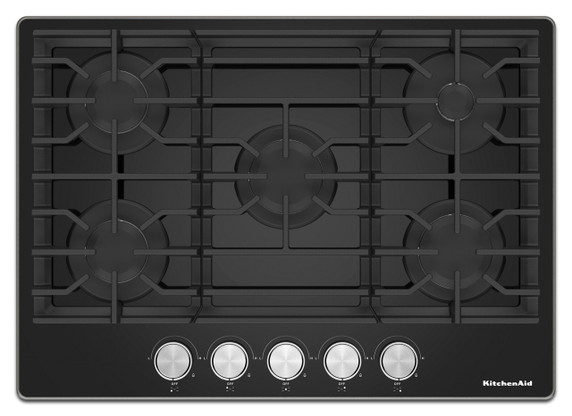 Kitchenaid® 30 Gas-on-Glass Cooktop KCGG530PBL