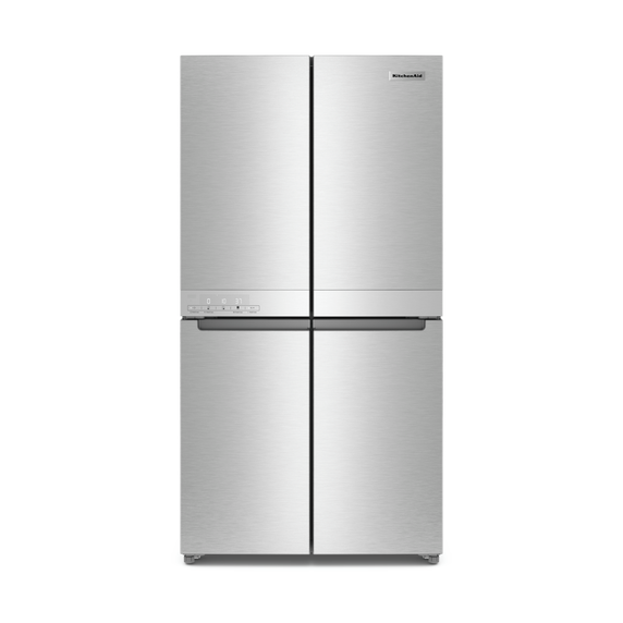 Kitchenaid® 19.4 cu. ft. 36-inch wide Counter-Depth 4-Door Refrigerator with PrintShield™ Finish KRQC506MPS