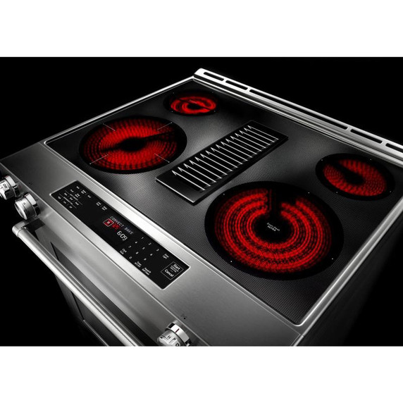 Kitchenaid® 30-Inch 4-Element Electric Downdraft Front Control Range KSEG950ESS