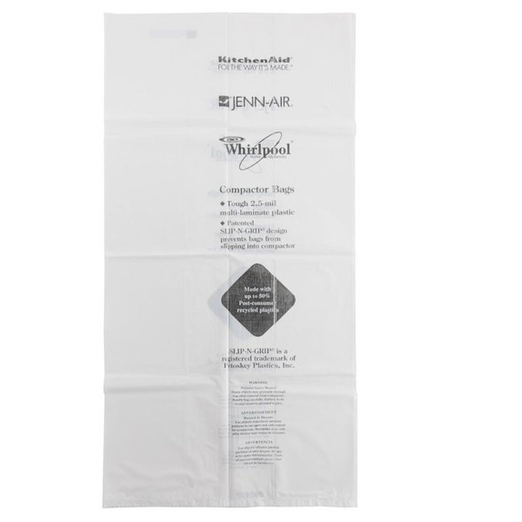 15 Pack-Plastic Compactor Bags-15" Models W10165295RP