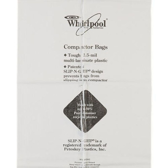 60 Pack-Plastic Compactor Bags-18" Models W10165293RB