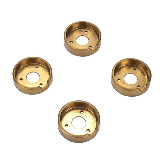 Set of 4 Range Brass Knob Bezels, Oven W11323068 Set of 4 Range Brass Knob Bezels, Oven W11323068