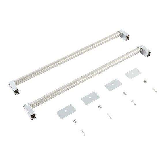 KitchenAid Double Drawer Refrigerator Handle Kit with 2 red medallions W11221395 KitchenAid Double Drawer Refrigerator Handle Kit with 2 red medallions W11221395