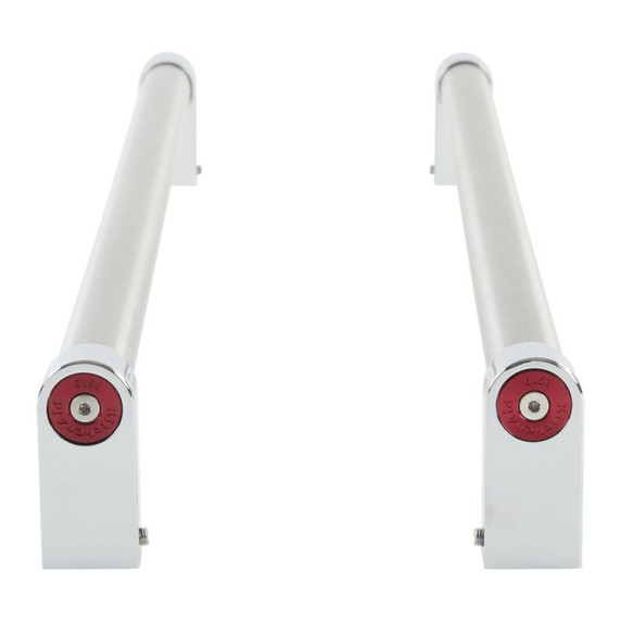 KitchenAid Double Drawer Refrigerator Handle Kit with 2 red medallions W11221395