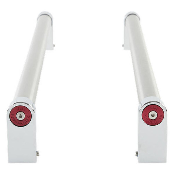 KitchenAid Double Drawer Refrigerator Handle Kit with 2 red medallions W11221395