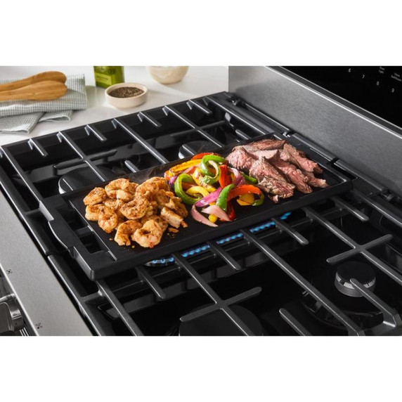 Whirlpool® 30-inch Smart Gas Range with True Convection, Steam/Self Cleaning, Rapid Preheat 5.3 CuFt Capacity WFGS7530RZ