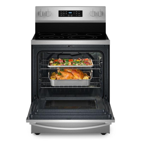 Whirlpool® 30-inch Energy Star Electric Range with Air Cooking Technology, No Preheat Air Fry and Air Baking and Self Clean YWFES5030RZ