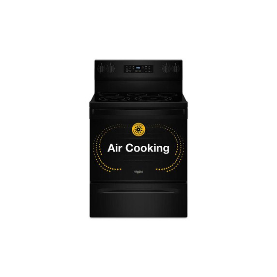 Whirlpool® 30-inch Electric Range with Air Fry and Air Baking, Self Cleaning, Rapid Preheat 5.3 CuFt Capacity YWFES5030RB