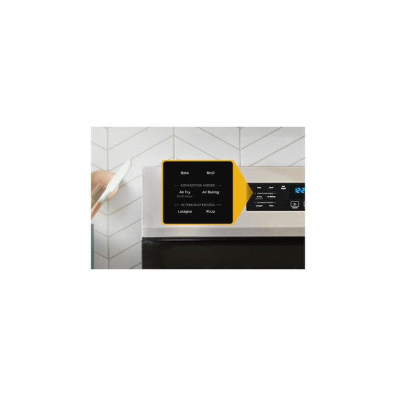Whirlpool® 30-inch Gas Range with Air Fry and Air Baking, Self Cleaning, Rapid Preheat 5.0 CuFt Capacity WFGS5030RW