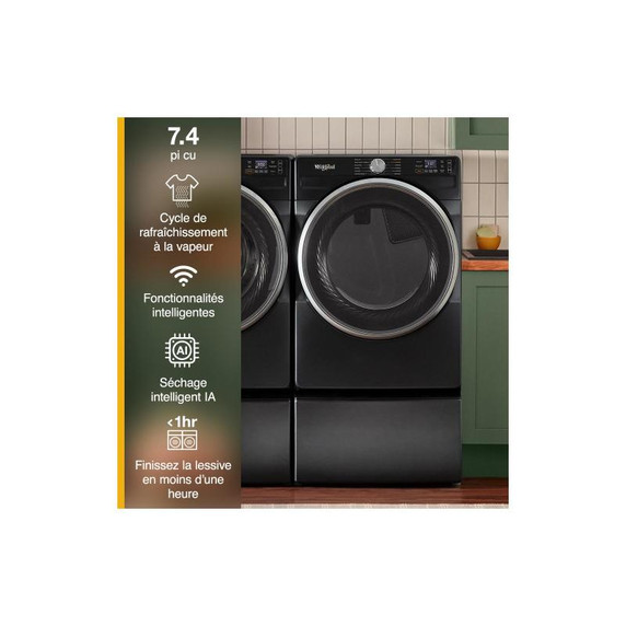 Whirlpool® 7.4 cu. ft. Smart Front Load ENERGY STAR® Certified Gas Dryer with Steam Capabilities WGD6720RU Whirlpool® 7.4 cu. ft. Smart Front Load ENERGY STAR® Certified Gas Dryer with Steam Capabilities WGD6720RU