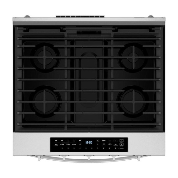 Whirlpool® 30-inch Smart Slide In Gas Range with Air Cooking Technology, No Preheat Air Fry, Steam/Self Clean and High Speed Preheat WSGS7530RZ