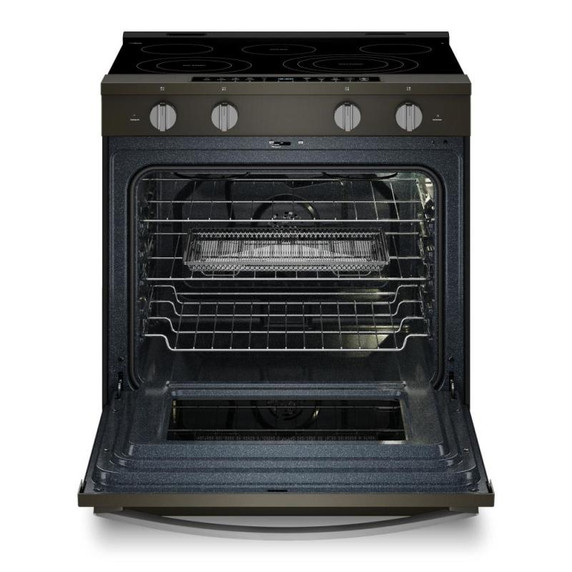 Whirlpool® 30-inch Smart Slide in Electric Range with True Convection, No Preheat Air Fry, WipeClean™ Coating, Steam/Self Clean and High Speed Preheat YWSES7530RV