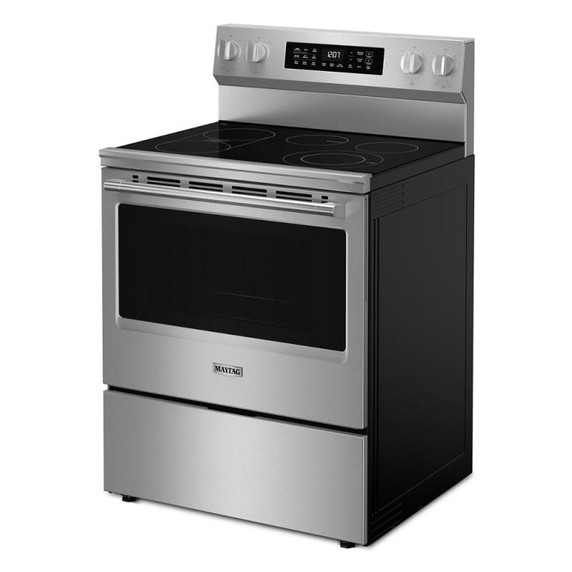 Maytag® 30-Inch Wide Freestanding Electric Range with Grill Mode and No Preheat Air Fry - 5.3 Cu. Ft. YMFES7030SZ Maytag® 30-Inch Wide Freestanding Electric Range with Grill Mode and No Preheat Air Fry - 5.3 Cu. Ft. YMFES7030SZ