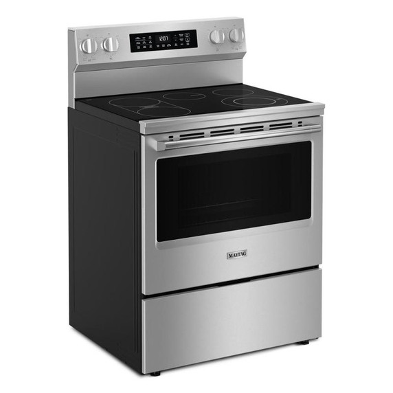 Maytag® 30-Inch Wide Freestanding Electric Range with Grill Mode and No Preheat Air Fry - 5.3 Cu. Ft. YMFES7030SZ