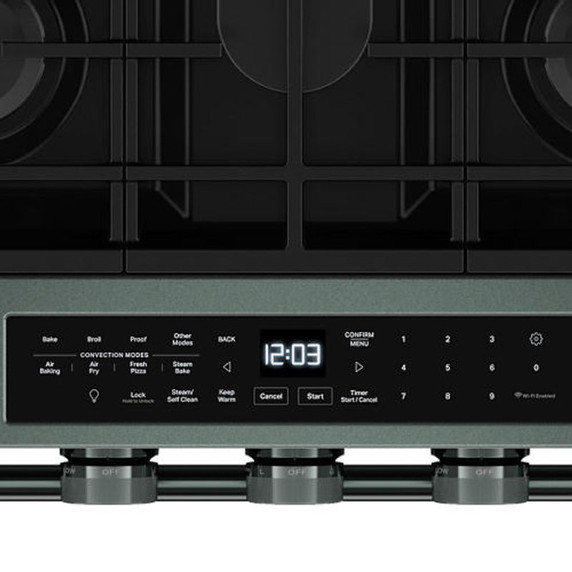 Kitchenaid® 5.0 Cu. Ft. Smart Slide-in Gas Range with Convection Cooking Modes and 2-in-1 Burner KSGS530SJP