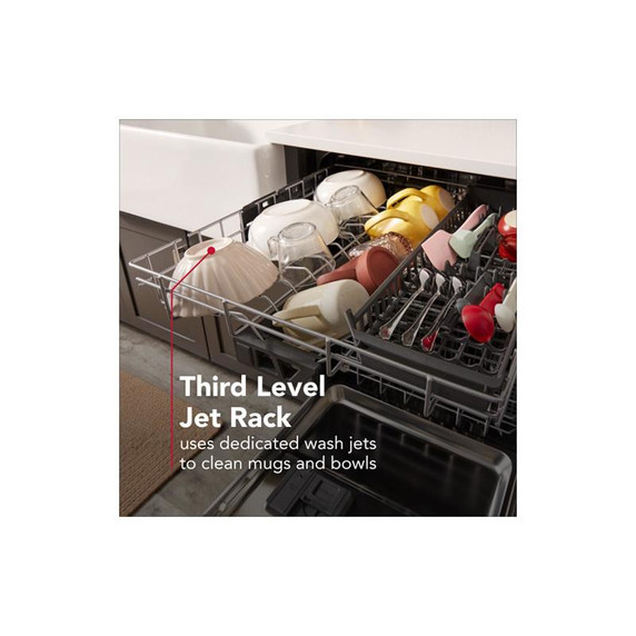 Kitchenaid® Third Level Jet Rack Dishwasher with 40+ Total Wash Jets, 41 dBA KDFS324SPS