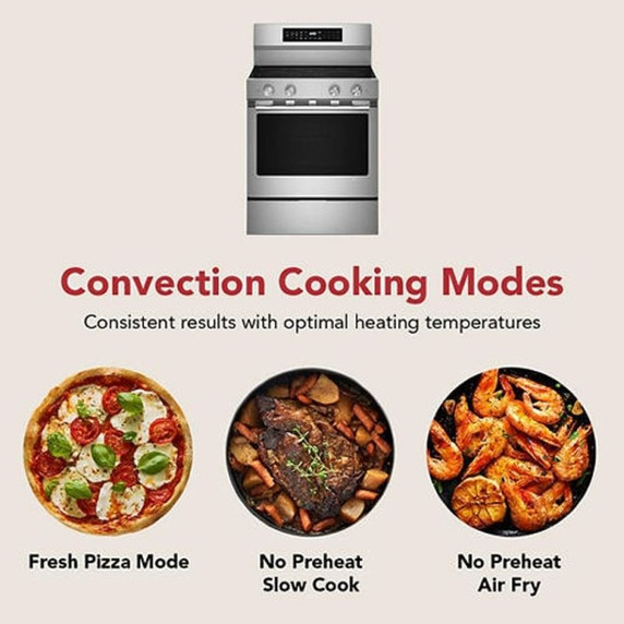 Kitchenaid® 5.3 Cu. Ft. Freestanding Electric Range with Convection Cooking Modes YKFES530SPS